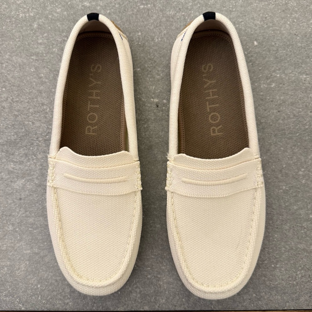Rothy's The Driver Sesame Loafers Cream Size 7.5 NWOB - Picture 5 of 10